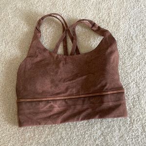Lululemon size 2 brown energy bra medium support. barely worn.